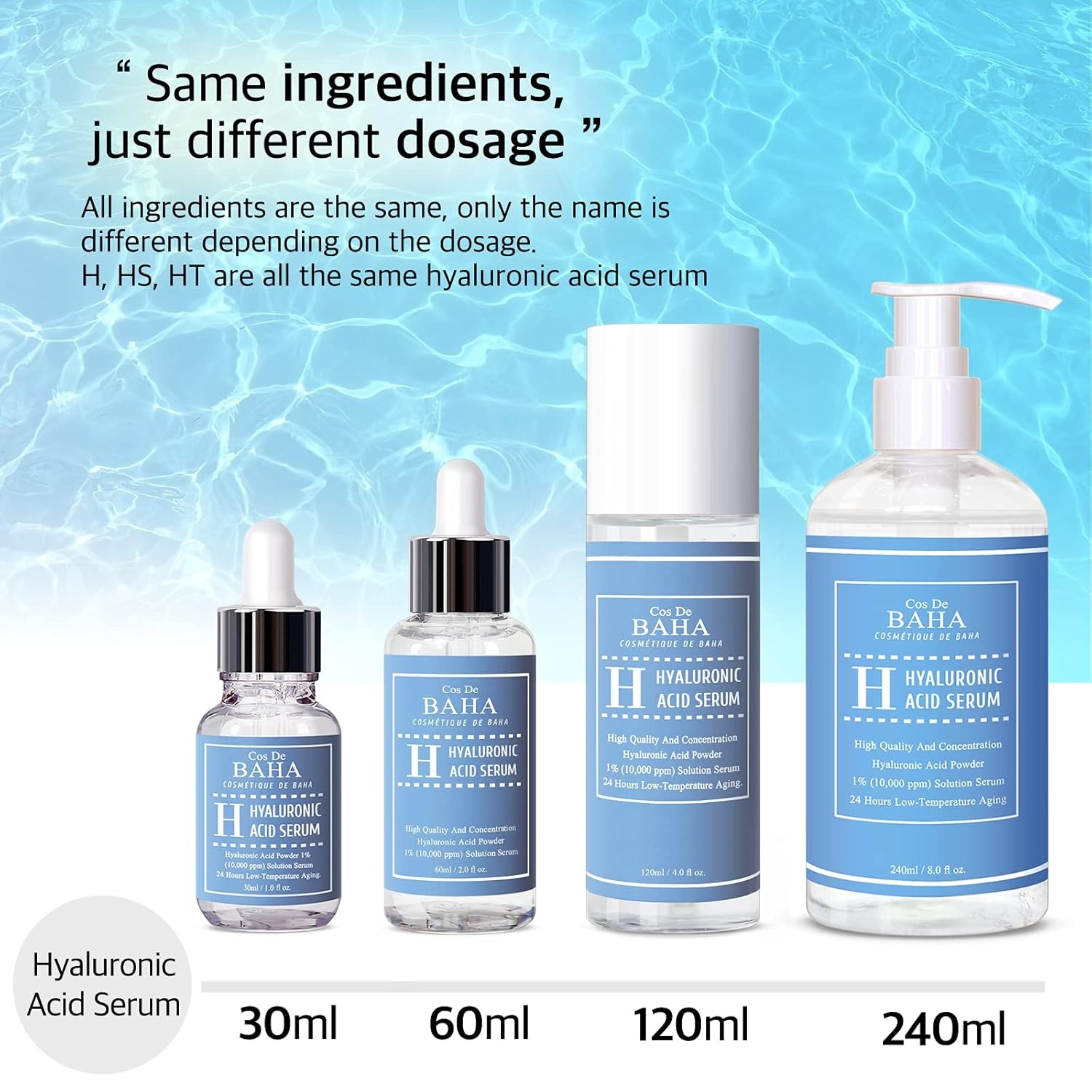 image:imageCos De BAHA Hyaluronic Serum 1 Fl Oz Pure Sodium Hyaluronate 10000 ppm Hydrating Face Serum for Dry amp Dehydrated Skin Lightweight FragranceFree Korean Skincare Formula 30 ml