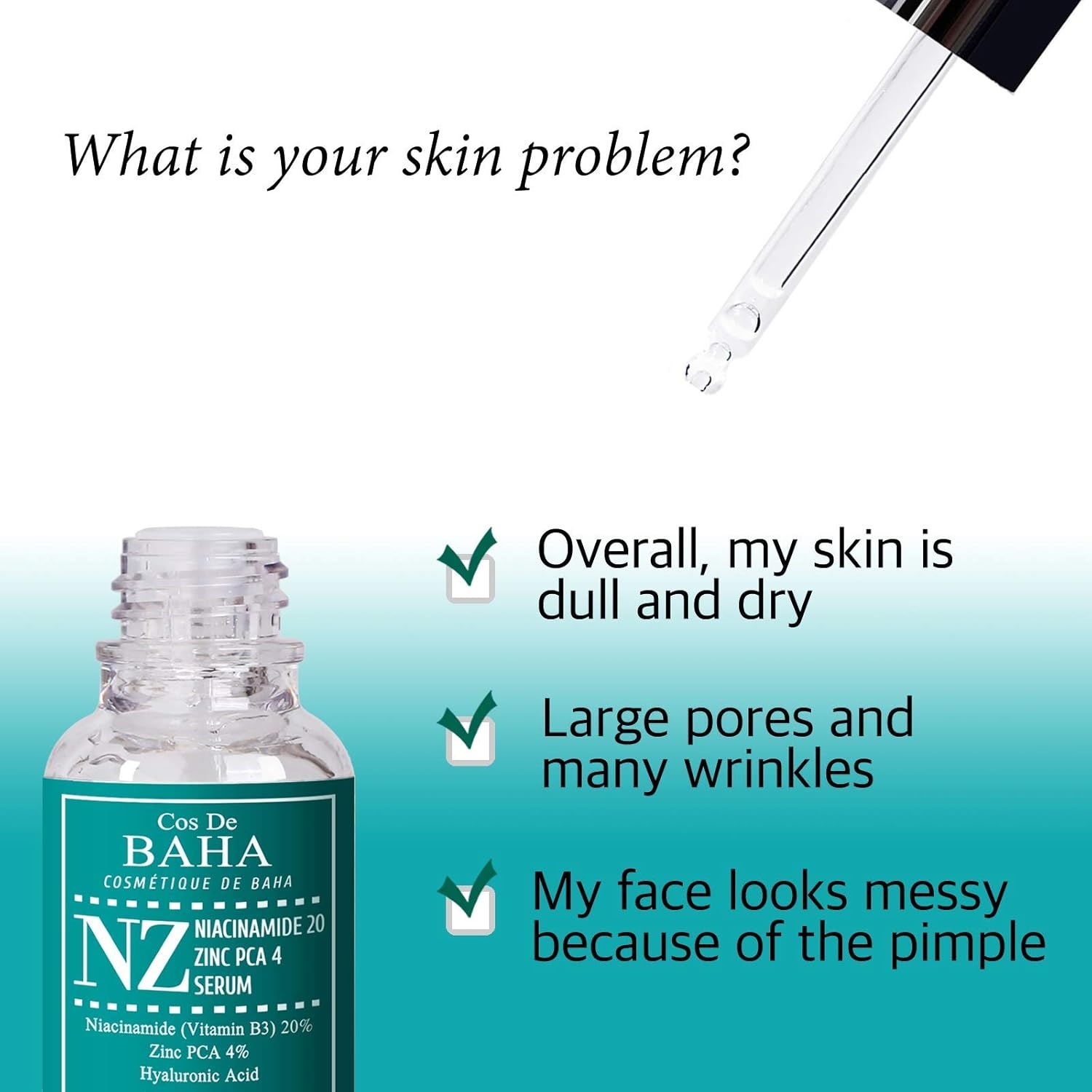 image:imageCos De BAHA Niacinamide 20 Zinc PCA 4 Serum 1 Fl Oz Pore Reducer Uneven Skin Tone Treatment Diminishes Acne Prone Skin Balancing Pore Reducing Restores Elasticity 30 ml1 Fl Oz Pack of 1
