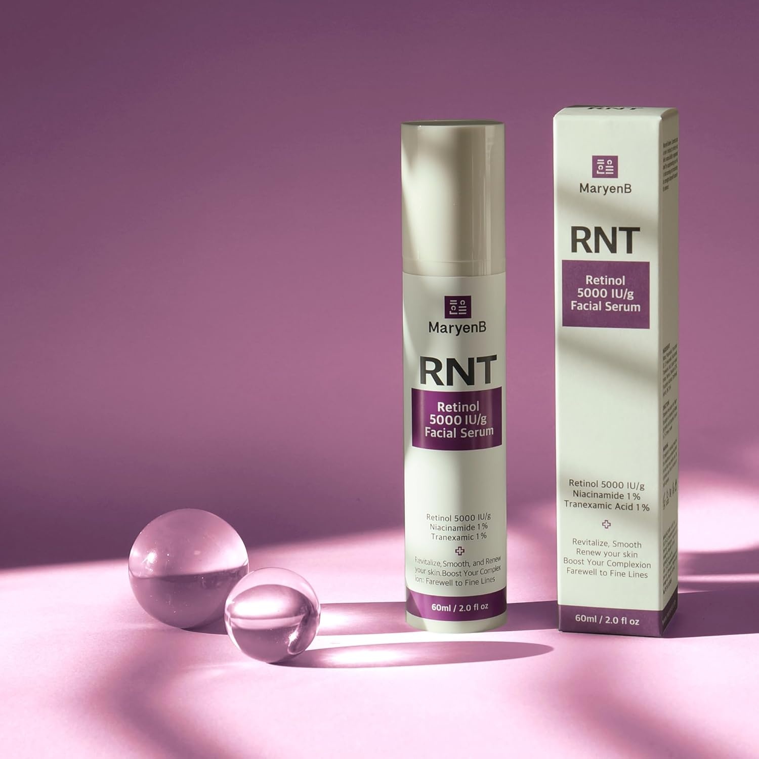 image:imageRetinol 5000IU Niacinamide 1 Tranexamic Acid 1 Face Serum Moisture Enhancing Essence with Hyaluronic Acid Vitamin E Gentle for Daily Skincare 2 Fl Oz 60ml