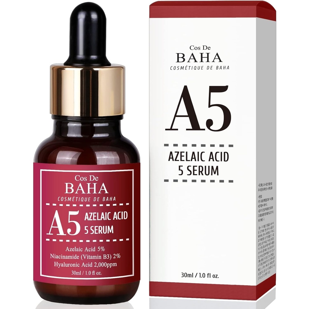 image:imageCos De BAHA Azelaic Acid 5 Serum 1 Fl Oz Niacinamide amp Hyaluronic Acid Face Serum for Uneven Tone Texture amp Oily Skin Lightweight AloeBased Korean Skincare 30 ml