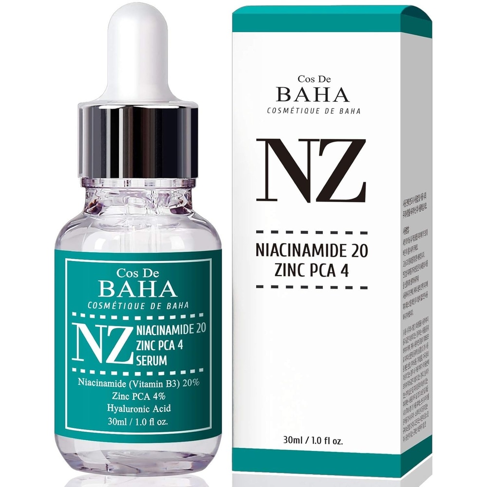 image:imageCos De BAHA Niacinamide 20 Zinc PCA 4 Serum 1 Fl Oz Pore Reducer Uneven Skin Tone Treatment Diminishes Acne Prone Skin Balancing Pore Reducing Restores Elasticity 30 ml1 Fl Oz Pack of 1